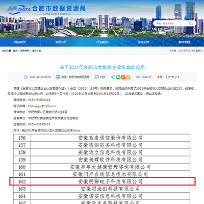 合肥市大數(shù)據(jù)企業(yè)